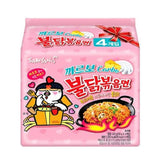 [Food|طعام] (One) Samyang - Cream Carbo Buldak Stir-Fried Noodles 140g x 4 (1 Multipack) | سميانغ - نودلز كاربو بولداك الكريمية 140غ × 4 (عبوة واحدة)