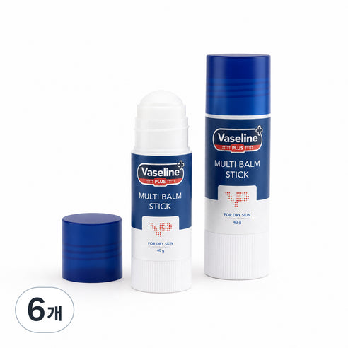 [Care | العناية] VP Vaseline Plus Multi Balm Stick 40g (Pack of 6) | فازلين بلس - مرطب متعدد الاستخدامات على شكل ستيك 40 جم (6 قطع)