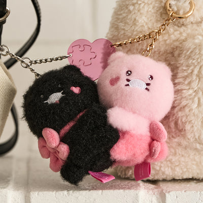 [Kakao | كاكاو] (SET) Kakao Friends Black Choon Magnet Keyring Doll Set - Choonsik | كاكاو فريندز - مجموعة دمية كيرينج ماغنت بلاك تشون - تشونسيك