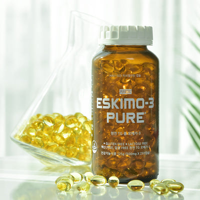 [Vitamin&Health|فيتامين&صحة] (ONE) Eskimo - 3 Pure Omega 3 Fish Gelatin Capsules 100 pills | أوميغا 3 نقي كبسولات جيلاتين السمك 100 حبة تكفي ثلاثة أشهر من إسكيمو