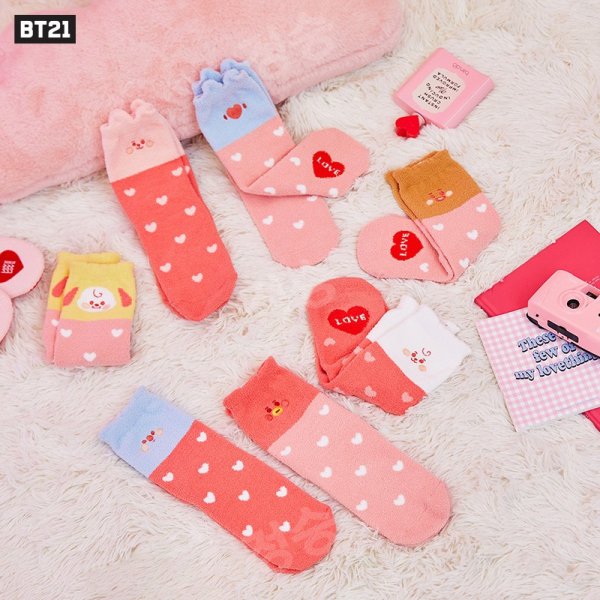 (ONE) BT21- LINE FRIENDS-Night Party Series Wool Socks Sleep Socks Winter Socks