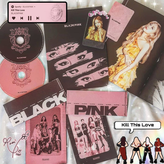 (SET)  BLACKPINK 2nd Mini Album-KILL THIS LOVE (SET Ver.) 2CD + 2Poster | تسليم فوري ....سيت واحد ....سيت بلاك بينك كل  اسود ووردي