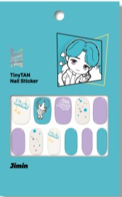 (ONE) BTS TinyTAN nail sticker magic door