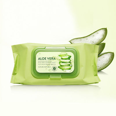 [Care|العناية] (SET) SKIN CARE - Nature Republic - California Aloe Vera Cleansing 2 pieces | مجموعة تنظيف البشرة بعمق من ناتشر ريببليك بالصبار الكاليفورني 2 قطعة