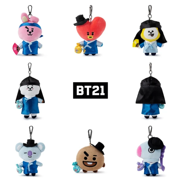 (One) BT21 -  Bag Charm Hanbok Edition| مداليات شخصيات بي تي اس بملابس الكوريه 