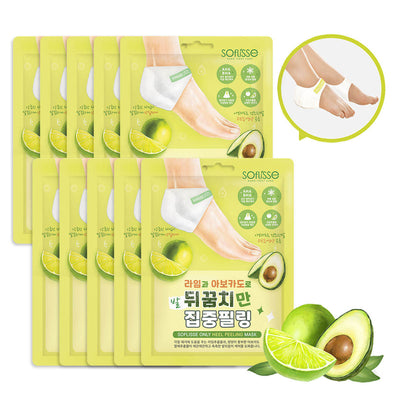 [Care|العناية] (SET) SOPRISE Heel - Peeling Mask\10 | سيت - مجموعة كاملة من الاوفكادو يعالج اللام الارجل + تنعيمها والحفاظ على نعومتهاعدد10