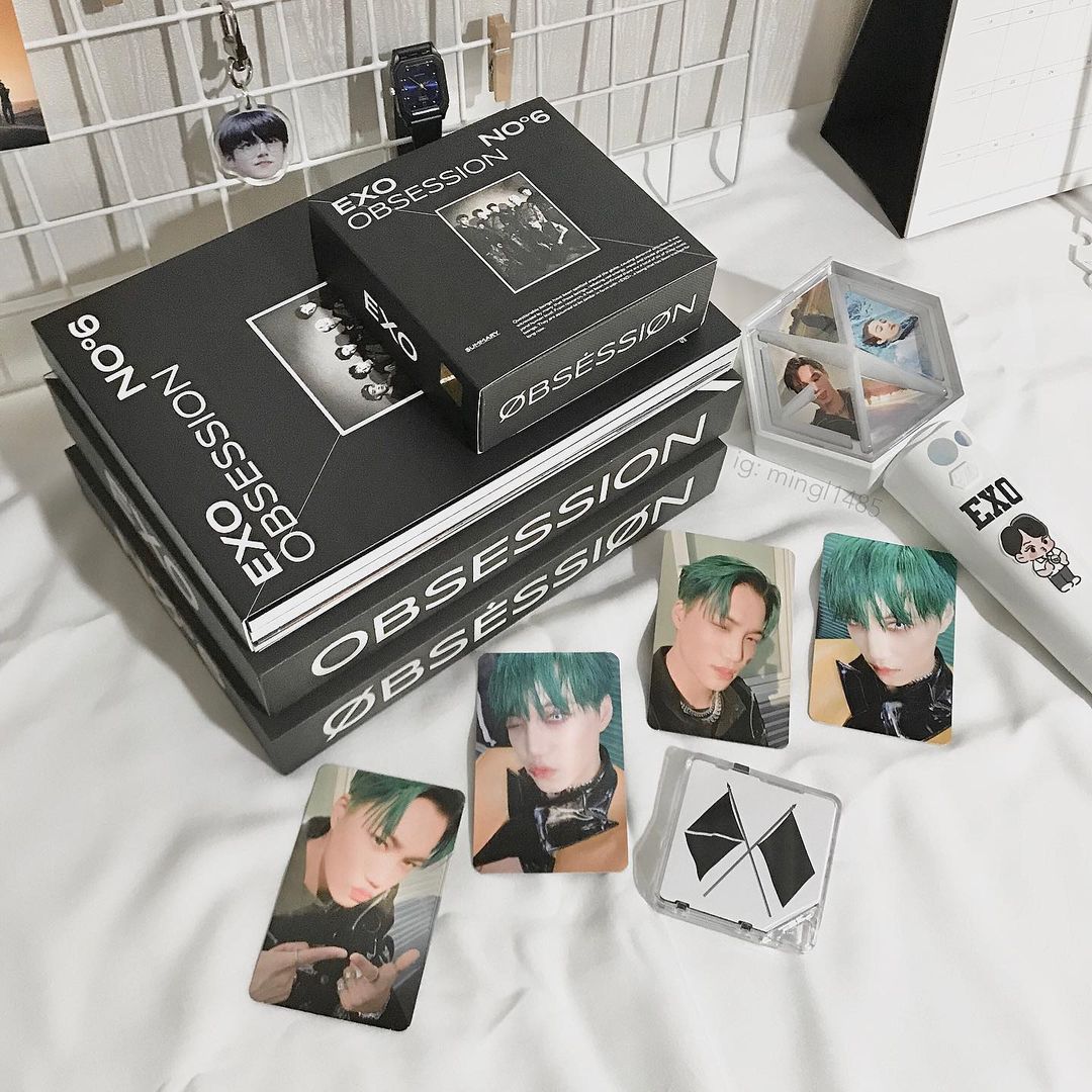 (One)EXO Album  -  Vol.6  OBSESSION | البوم فرقه اكسو اوبسشن عدد اثنين احمر واسود  يمكنك اختيار احد الالبومين 
