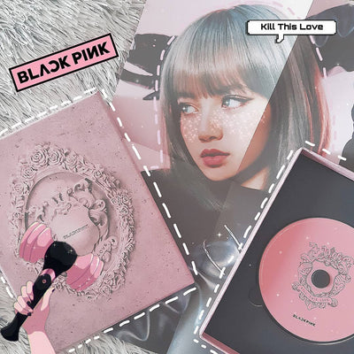 (Pink Ver.)  BLACKPINK 2nd Mini Album - KILL THIS LOVE CD + Posterتسليم فوري ...نسخه واحده .....البوم بلاك بينك النسخه الورديه