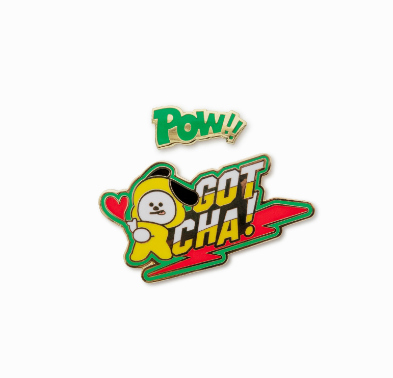 BT21 WAPE Badge set (2 pieces) بروش او دبوس من قطعتين زين بها قميصك او طرف جينز او حقيبتك لشخصيات بي تي اس