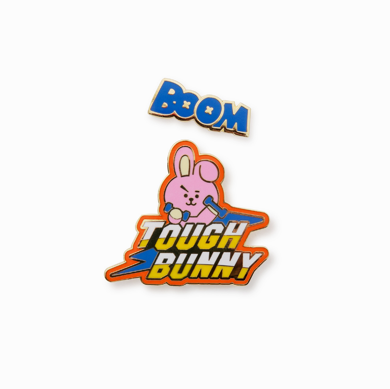 BT21 WAPE Badge set (2 pieces) بروش او دبوس من قطعتين زين بها قميصك او طرف جينز او حقيبتك لشخصيات بي تي اس