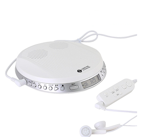 (One) Lotte portable MP3 CD player Pinky-150 external speaker with splashproof adapter   لوت مشغل سي دي ام بي ثري  محمول مكبر صوت خارجي مع محول مقاوم لرش السوائل  ساعه يمكنك استخدام بطاريه شاهد الوصف