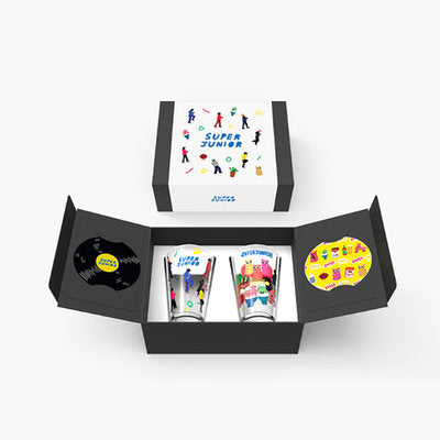 Super Junior - Glass Package 2000 Limited Edition اقداح عدد اثنين مع اثنين سي دي  لفرقه سوبر جونير