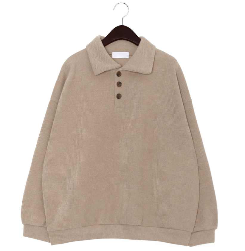جديد مجموعة 2022 | (ONE) [SWEATER] Nilo Golgi Button Collar MTM