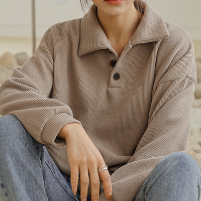 جديد مجموعة 2022 | (ONE) [SWEATER] Nilo Golgi Button Collar MTM