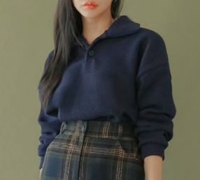 جديد مجموعة 2022 | (ONE) [SWEATER] Nilo Golgi Button Collar MTM