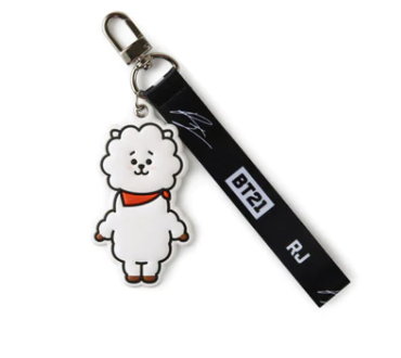 واحد - شخصيات بي تي 21 حزام معصم للسفر وحلقة مفاتيح || (ONE) BT21 - Travel Wrist Strap ver.2