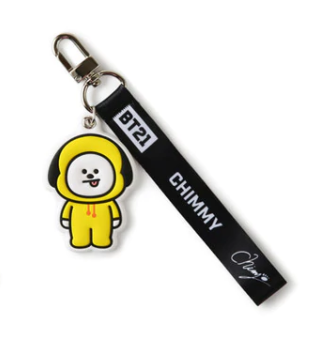 واحد - شخصيات بي تي 21 حزام معصم للسفر وحلقة مفاتيح || (ONE) BT21 - Travel Wrist Strap ver.2