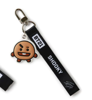 واحد - شخصيات بي تي 21 حزام معصم للسفر وحلقة مفاتيح || (ONE) BT21 - Travel Wrist Strap ver.2