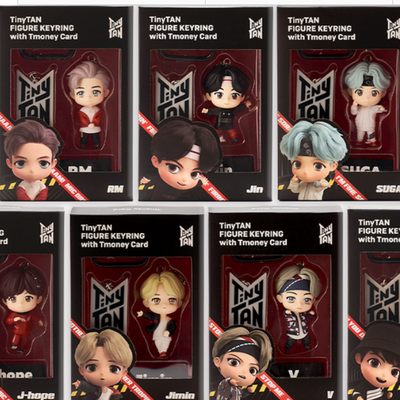 [BTS|بانتقان] واحد - بيتياس تني تان فكر كيرنك وذ تي موني | (ONE) BTS - Tiny Tan Figure Keyring with T-money
