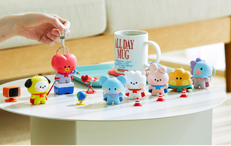 (ONE) BT21 Line Friends BT21-  Mini Mini Sound Figure Keyring