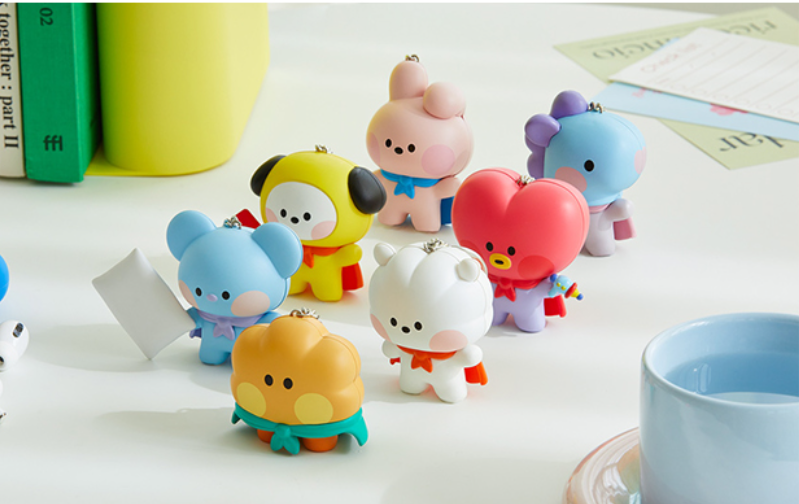 (ONE) BT21 Line Friends BT21-  Mini Mini Sound Figure Keyring